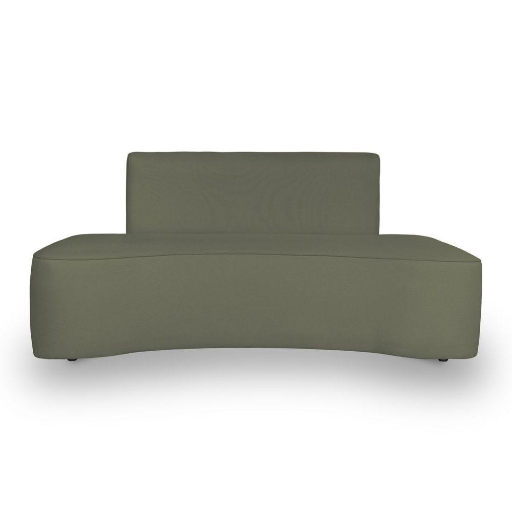 Sofá Forma Orgânico 3 Lugares Recepção Sala Curvo Escritório Menta - 7