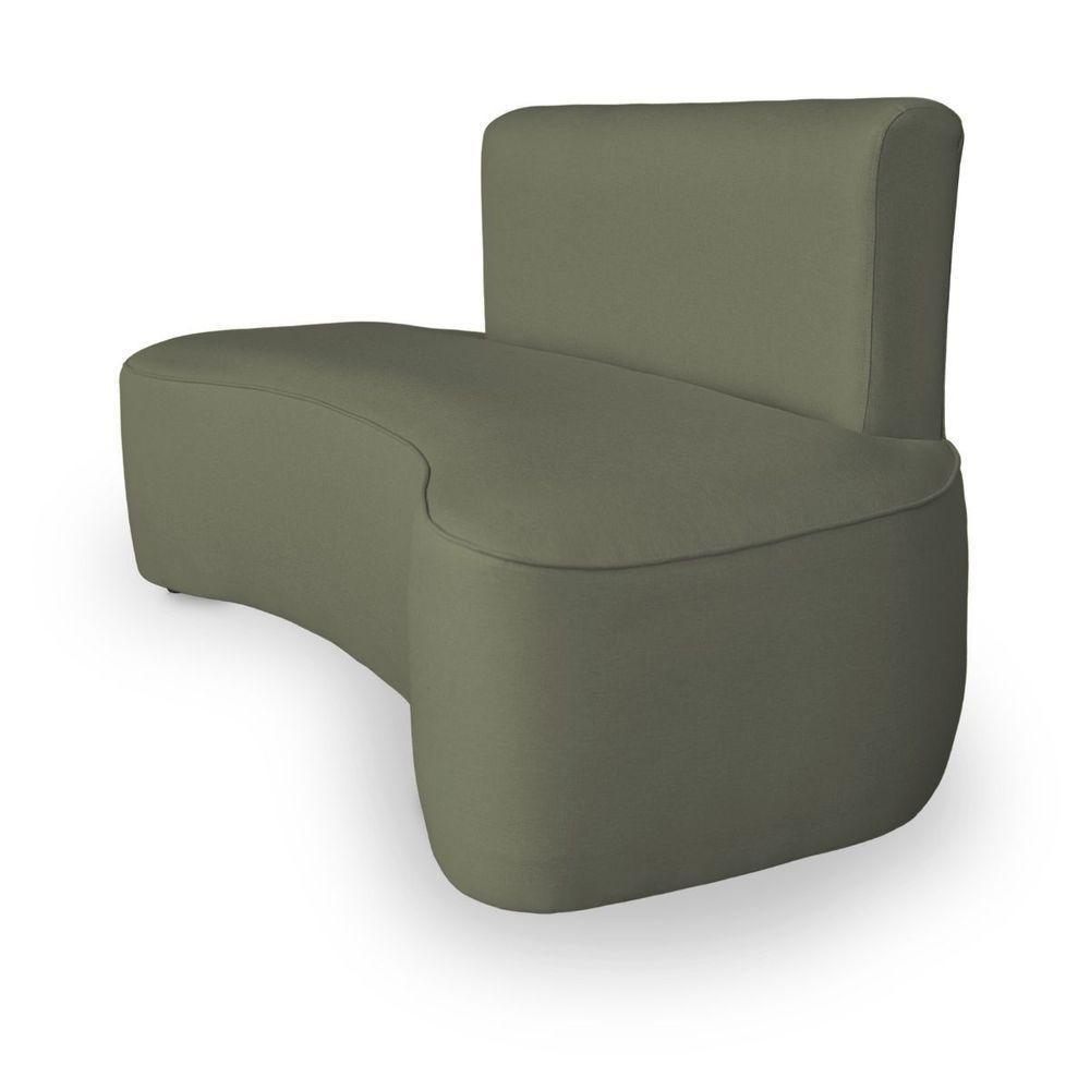 Sofá Forma Orgânico 3 Lugares Recepção Sala Curvo Escritório Menta - 8