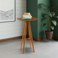 Kit 4 Mesas Bistrô Alta Redonda Sila Base Madeira Maciça Mel - 2