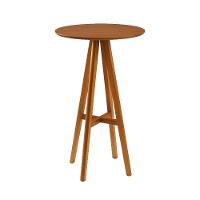 Kit 4 Mesas Bistrô Alta Redonda Sila Base Madeira Maciça Mel - 3