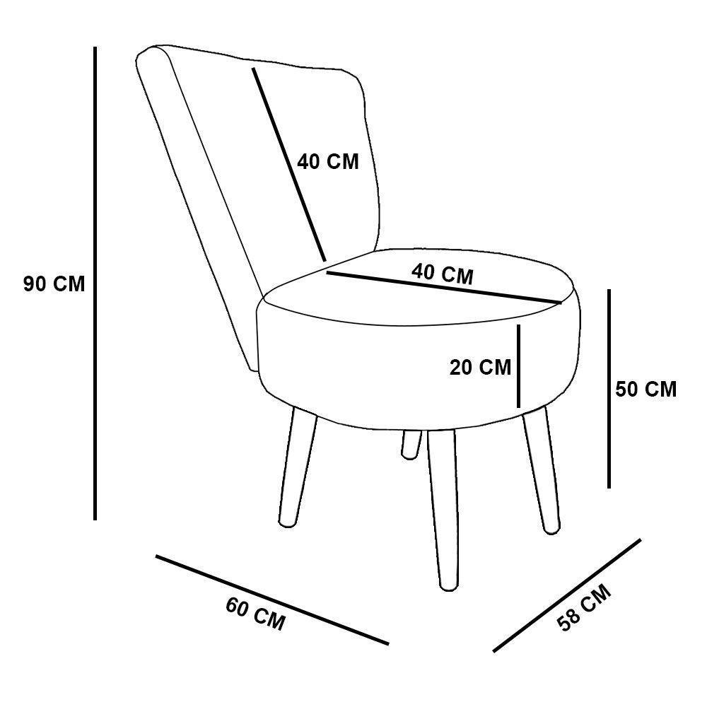Mocho Capitonê Veludo Pés Palito Castanho Bege - 7