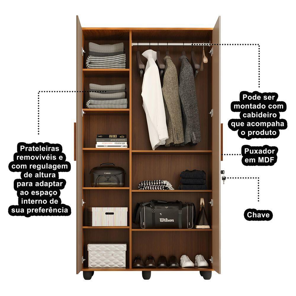 Armario Multiuso Grande E Reforçado Ouro Fechadura Com Chave Amêndoa / Fendi - 3