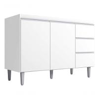 Balcão Multiuso Armário Andreia S/tampo 120cm - Branco Cor Branco - 1