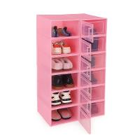 Caixas Organizadoras Rosa Modular Kit 6 Transparentes Armazenamento Calcados Armario Organiza Closet Quarto Adulto Infan - 2