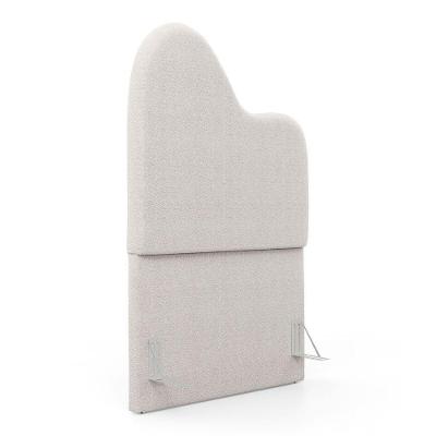 Cabeceira Orgânica Cama Box Solteiro Sea 90cm Com Frame Bouclé Off White - Desk Design