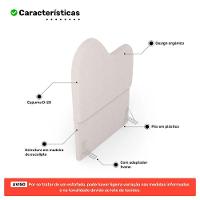 Cabeceira Orgânica Cama Box Solteiro Sea 90cm Com Frame Bouclé Off White - Desk Design - 3
