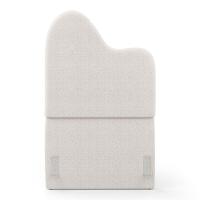 Cabeceira Orgânica Cama Box Solteiro Sea 90cm Com Frame Bouclé Off White - Desk Design - 5