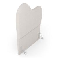 Cabeceira Orgânica Cama Box Solteiro Sea 90cm Com Frame Bouclé Off White - Desk Design - 7