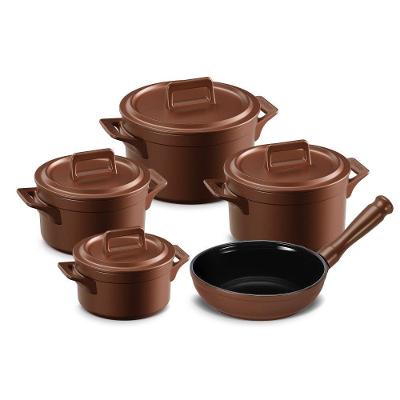 Jogo De Panelas De Cerâmica Clear+ 5 Peças Cobre Ceraflame