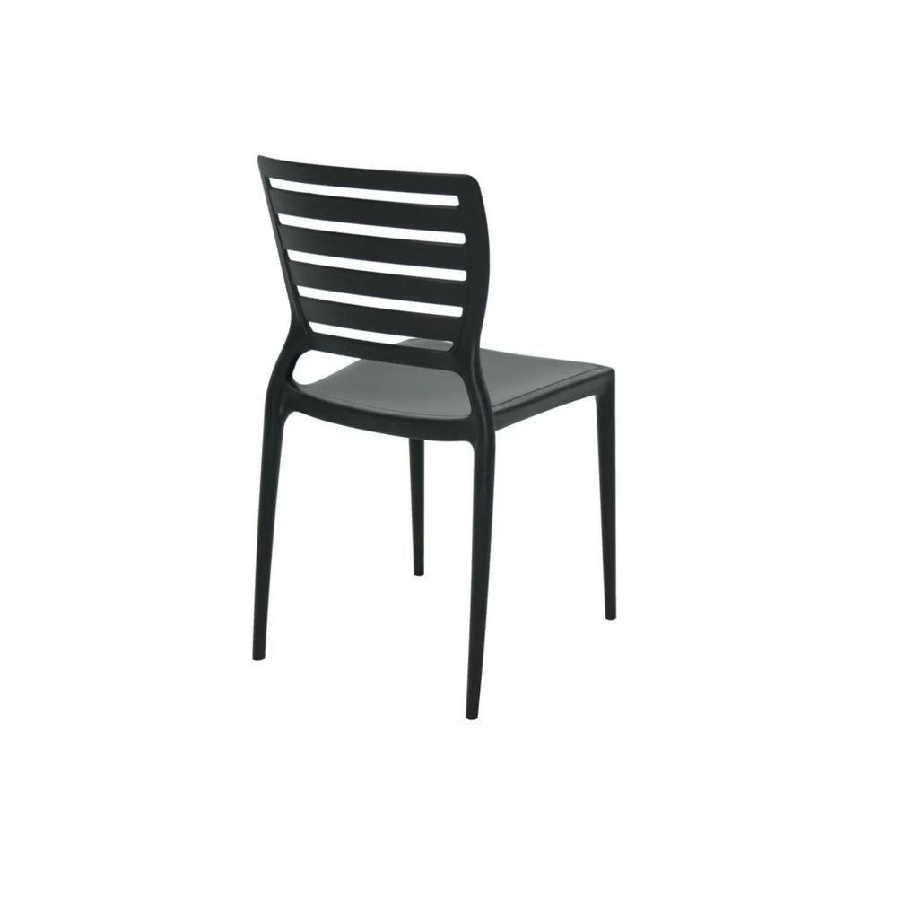 Kit 4 Cadeiras Sofia Preta Tramontina Encosto Vazado Horizontal 92237/009 - 3