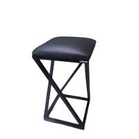 Banco Em Z Ferro Moderno Luxo Cozinha Bar Banqueta Copa Gourmet Formato Em Z Reforçado Preto - 2