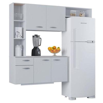 Cozinha Com Balcão Isis 163 Cm Branco - Poquema