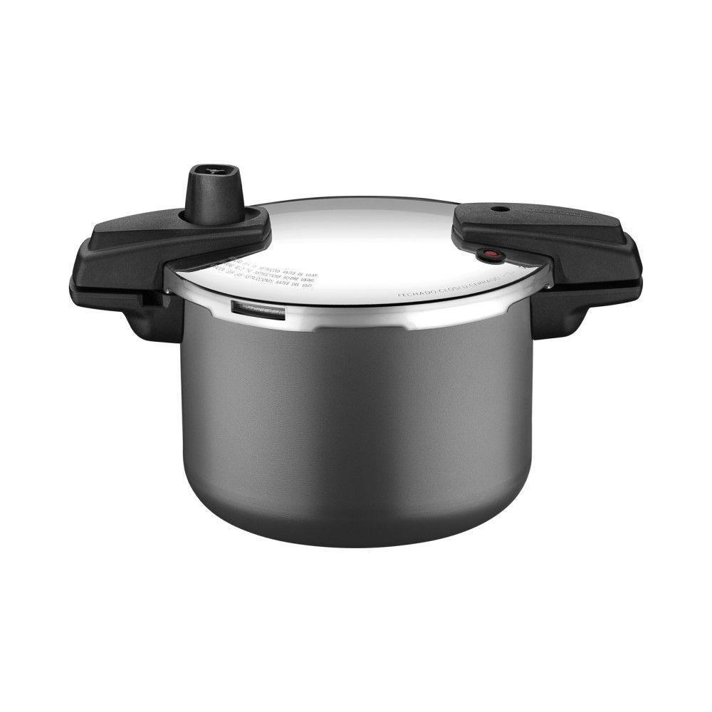 Panela De Pressão Arizona Indução 20 Cm 4,5 L Em Alumínio Revestimento Interno E Externo Grafite Tramontina 20560-520 - 1