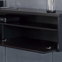 Rack Suspenso Pequeno De Parede Para Sala De Tv Ou Quarto Life 1.12 - Preto - Moveisaqui - 3