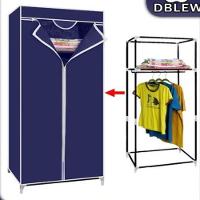 Guarda Roupa Cabideiro Portatil Arara Cabideiro Armario Multifuncional Dobravel Organizador Azul - 3
