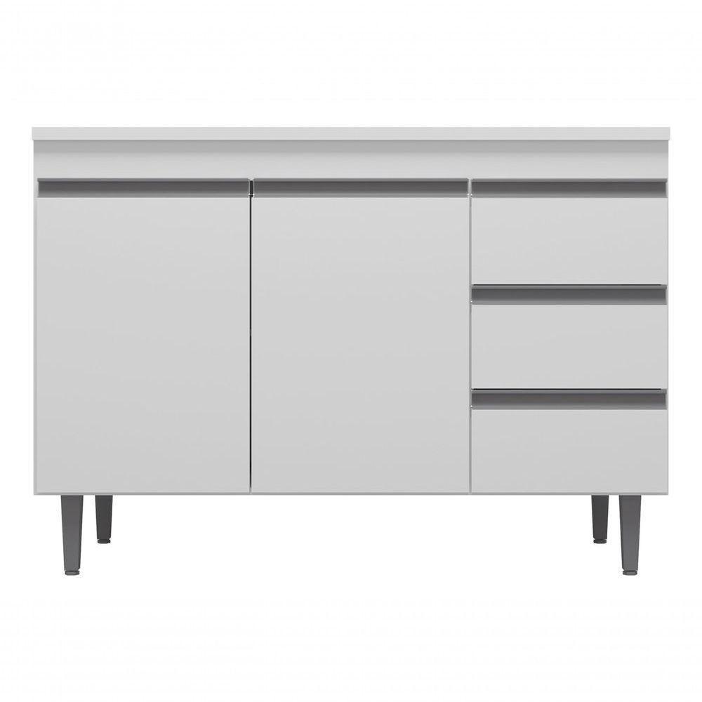 Gabinete Multiuso P/pia Andreia S/tampo 100cm Ajl Mvs Cor Branco - 1
