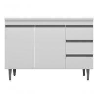 Gabinete Multiuso P/pia Andreia S/tampo 100cm Ajl Mvs Cor Branco - 1