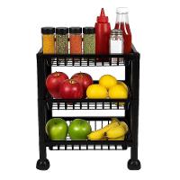 Organizador Estante 3 Prateleiras Cesto Fruteira Tripla Multiuso Mesa Bancada Fruta Cosmeticos Brinquedos Banheiro Cozin - 1