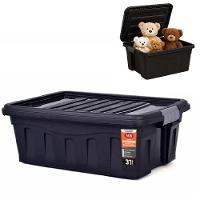 Caixa Organizadora Mudanca Rodinhas 31 Litros Maleta Grande Carrinho Container Empilhavel Multiuso Porta Alimentos Brinq - 1