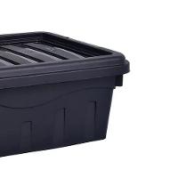 Caixa Organizadora Mudanca Rodinhas 31 Litros Maleta Grande Carrinho Container Empilhavel Multiuso Porta Alimentos Brinq - 6