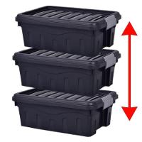 Caixa Organizadora Mudanca Rodinhas 31 Litros Maleta Grande Carrinho Container Empilhavel Multiuso Porta Alimentos Brinq - 8