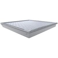 Alçapão Tampa Casa Maquina Piscina 120x120 Gaveta Deslizante Cinza - 6