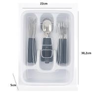 Porta Talheres Com Tampa Organizador Talher Gaveta Armario Utensilios Cozinha 4 Divisorias Viagem Churrasco Camping - 8