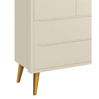 Guarda-roupa Retrô 2 Portas Théo New Areia Fosco Com Madeira - Moveisaqui - 3