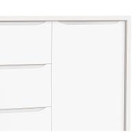 Cômoda Sapateira Théo New Branco Fosco Com Madeira - Moveisaqui