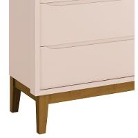 Cômoda Gaveteiro Classic New Rosa Fosco Com Madeira - Reller - 3