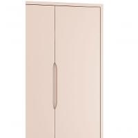 Guarda-roupa Retrô 2 Portas Théo New Rosa Fosco Com Madeira - Reller