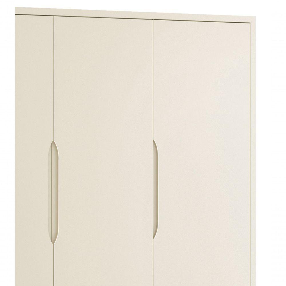 Guarda-roupa Retrô 3 Portas Théo New Areia Fosco Com Natural - Moveisaqui - 4