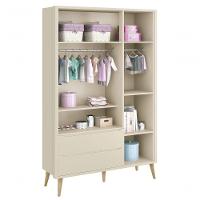 Guarda-roupa Retrô 3 Portas Théo New Areia Fosco Com Natural - Moveisaqui - 5