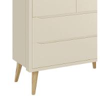 Guarda-roupa Retrô 2 Portas Théo New Areia Fosco Com Natural - Moveisaqui - 3