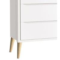 Cômoda Sapateira Théo New Branco Fosco Com Natural - Moveisaqui - 3