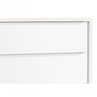 Cômoda Gaveteiro Théo New Branco Fosco Com Madeira - Moveisaqui