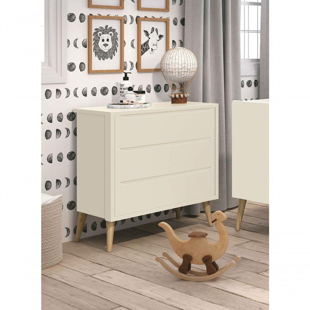 Cômoda Gaveteiro Théo New Areia Fosco Com Natural - Reller - 2