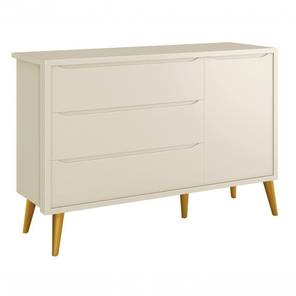 Cômoda Sapateira Théo New Areia Fosco Com Natural - Reller - 1