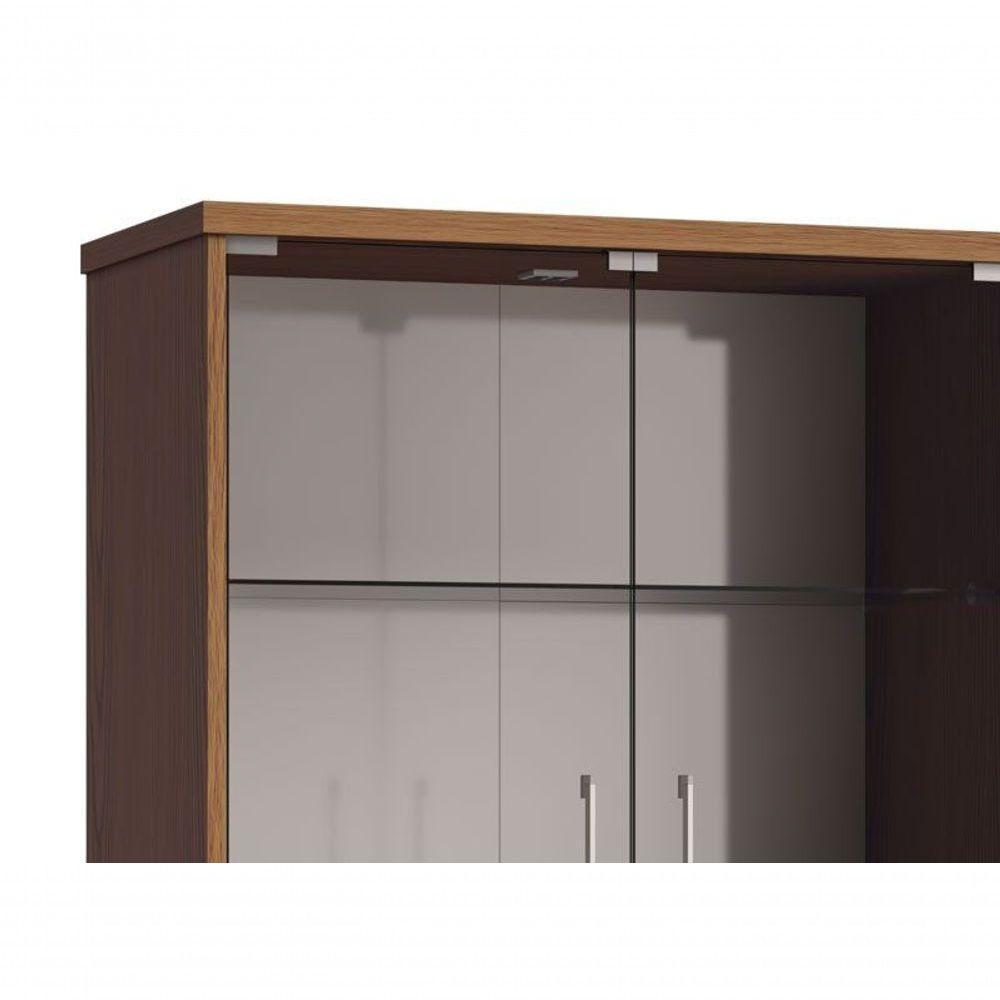 Cristaleira Classic 1g Freijó Com Off White - Imcal Móveis - 3