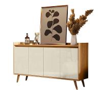 Buffet Aparador Retrô Delux 4 Portas Freijó Com Off White - Moveisaqui - 1