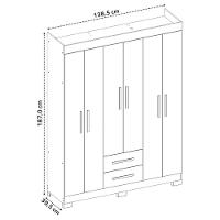 Guarda-roupa Nt 6015 Freijo Com Off White - Notavel - 8