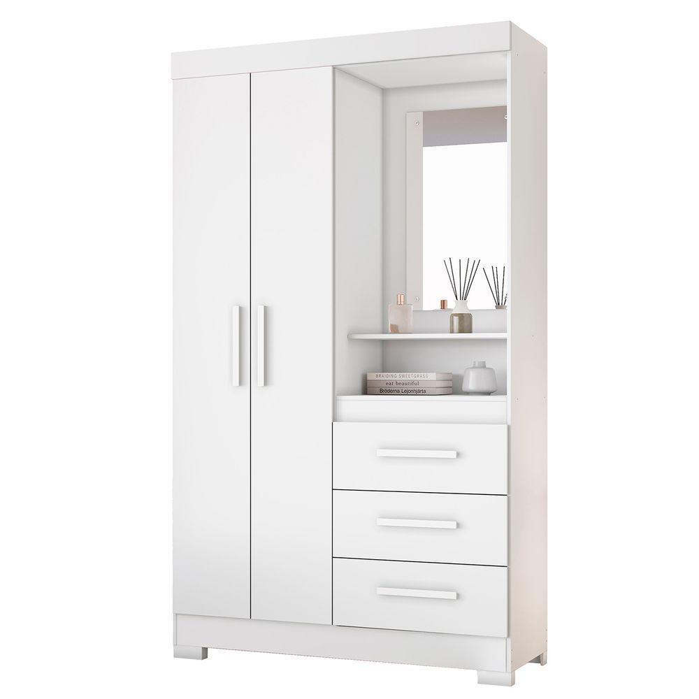Guarda-roupa Nt6020 Branco Com Rosa - Notavel - 1