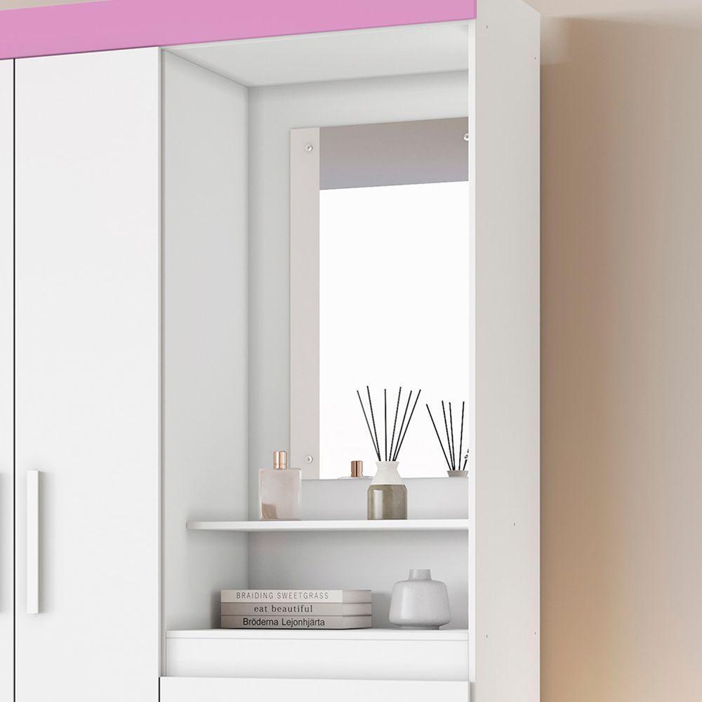 Guarda-roupa Nt6020 Branco Com Rosa - Notavel - 5