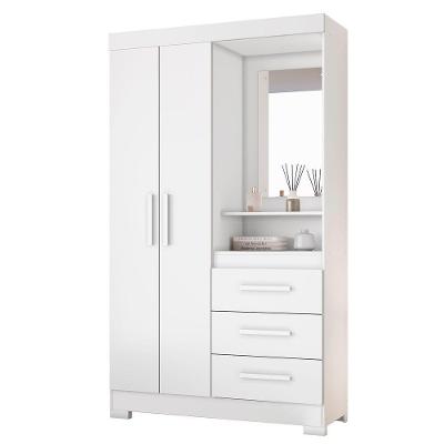 Guarda-roupa Nt6020 Branco Com Rosa - Notavel