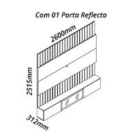 Home Para Tv Com Led Soberano Reflecta 2.6 Naturale Com Off White - Gelius Móveis - 6