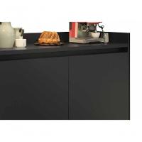 Balcão Buffet Retrô Delta 2 Portas Preto - Moveisaqui - 3