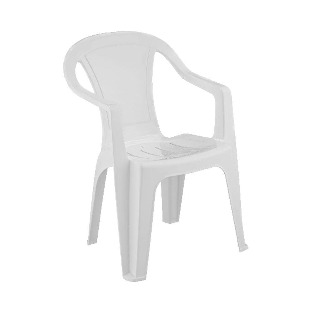 Cadeira Plástica Empilhável Oggi Branca Pisani - 1