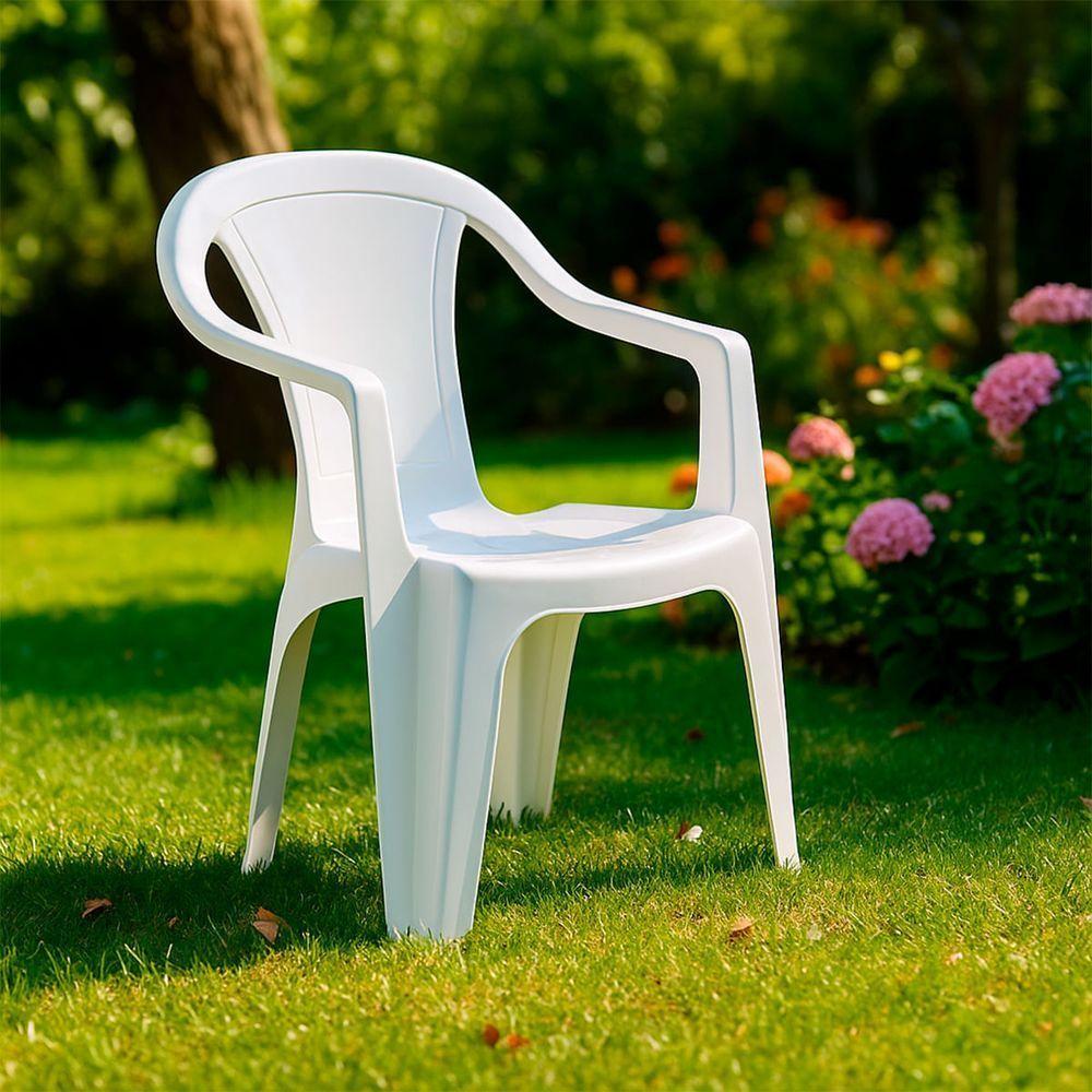 Cadeira Plástica Empilhável Oggi Branca Pisani - 2