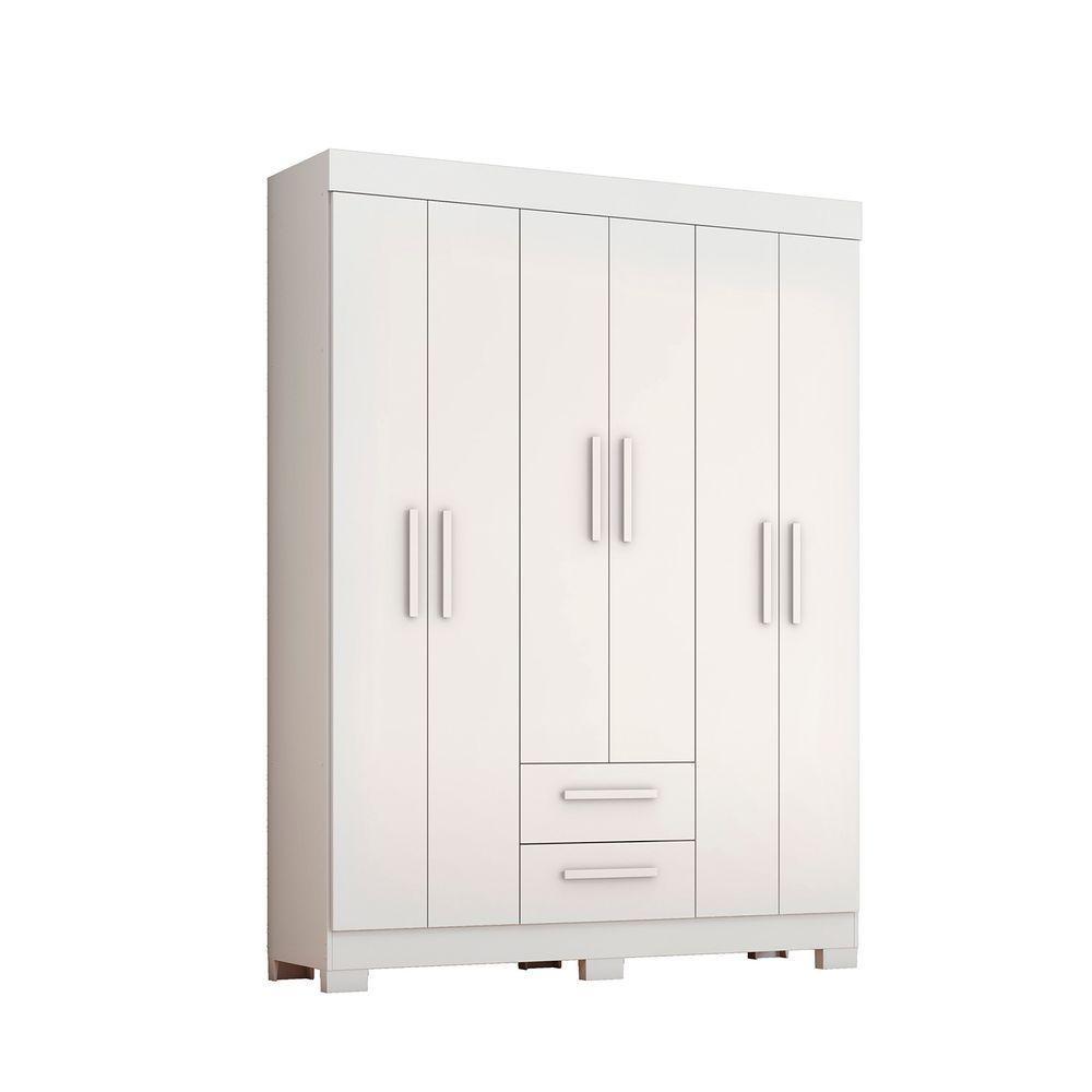 Guarda-roupa Nt 6015 Branco Com Rosa - Notavel - 1