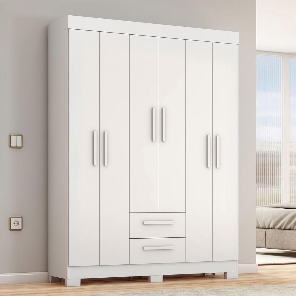 Guarda-roupa Nt 6015 Branco Com Rosa - Notavel - 3